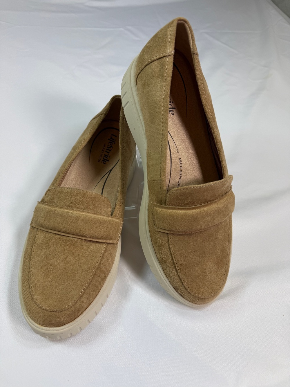 LifeStride Soft System Women's Geneva Slip-on Loafers with Arch Support Size 8W